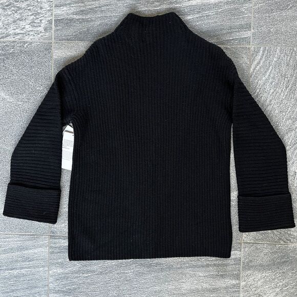 NWT Athleta Azalea Merino Wool Cashmere Oversized Sweater in Black XXS - Picture 8 of 16